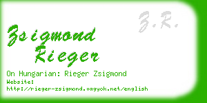 zsigmond rieger business card